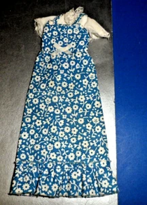 MATTEL #9123 Skipper CLOTHES BEST BUY FASHION 1976 BLUE  FLORAL GRANNY DRESS - Picture 1 of 2