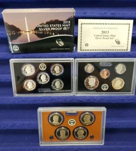 2013-S EE. UU. 90% PLATA PRUEBA SET ORIGINAL DEL GOBIERNO CAJA Y CERTIFICADO DE AUTENTICIDAD L👀K ENVÍO GRATIS - Imagen 1 de 2