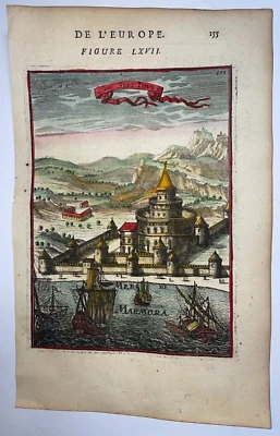 YEDIKULE CONSTANTINOPLE 土耳其 1683 ALAIN MANESSON MALLET 古董视图 — 第 1/3 张图片