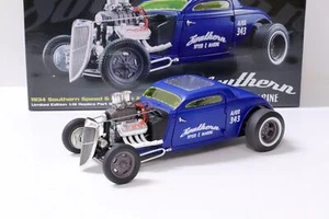 1:18 GMP Hot Rod 1934 soffiato coupé alterato velocità meridionale e blu marino - Foto 1 di 4