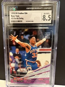 1993-94 Topps Stadium Club - Beam Team #3 Patrick Ewing CGC NM/MINT+ 8.5 - Picture 1 of 2