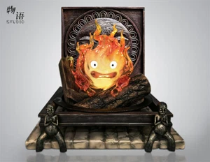 WuYu Studio Howl's Moving Castle Calcifer Anime Figura in Resina con LED Nuovo Stock - Foto 1 di 12