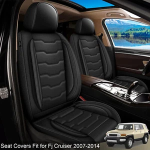 Fundas de asiento personalizadas para Toyota FJ Cruiser 2007-2014 imitación cuero (negro, 2 asientos) - Imagen 1 de 5