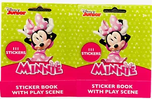 Minnie Mouse 111 Sticker Book with Play Scene On Back 9 Pages. Lot Of 2. New - Picture 1 of 4