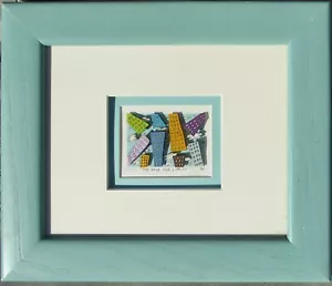 James Rizzi the skys the limit 1990 handsigniert 3-D Serigrafie gerahmt Pop Art - Bild 1 von 6