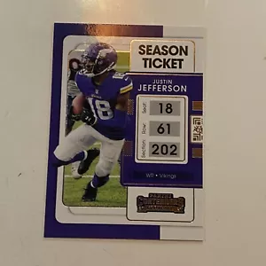 2021 Panini Contenders - Justin Jefferson #63 - Football Trading Card - Picture 1 of 2