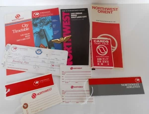 (A 8) Northwest Airlines Lot Flugpläne Gepäckanhänger Karten mehr ( 27 ) - Bild 1 von 1