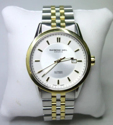 Reloj automático para hombre Raymond Weil esfera blanca 2731-SP5-20001 Freelancer 42 mm acero Foto 1 de 4