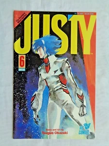 Justy No. 6 Viz Comics Febrero 1989 Tsuguo Okazaki Historia y Arte Primera Impresión Casi Nuevo (9.4) - Imagen 1 de 9