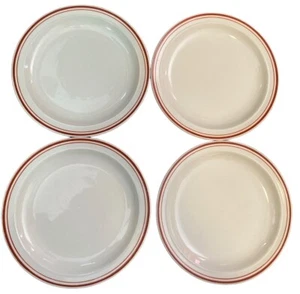 Kun-Lun China Burnt Orange Rim/Off White & Beige - 7.25” SALAD / BREAD PLATE - Picture 1 of 11