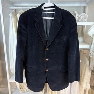 Blazer de pana Zegato para hombre, talla negra. 48L, clásico, 100% algodón nuevo sin etiquetas #si-49 - Imagen 1 de 7