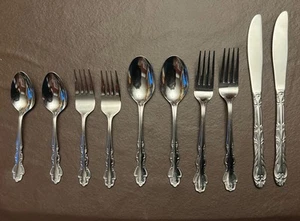 Michael Lloyd Edelstahl Besteck 10tlg Service für 2, Gabeln, Messer & Löffel - Bild 1 von 5