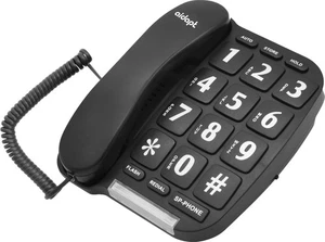 Aidapt Easy To Read Big Button Black Corded Hands Free Home Phone Telephone - Picture 1 of 3