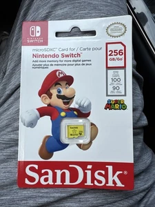 Carte mémoire microSDXC SanDisk 256 Go pour Nintendo Switch SDSQXAO-256G-GNCZN NEUF - Photo 1 sur 2