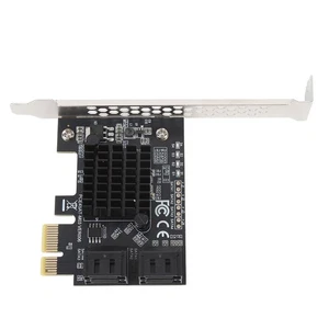 PCIE Serial ATA 3.0 Expansion Card 88SE9215 Chip 4 Port 6 Gbps Adapter Card NEW - Afbeelding 1 van 12