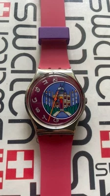 Swatch Delhi GX115 1992 Standard Gents 34mm Silicone - Image 1 of 4