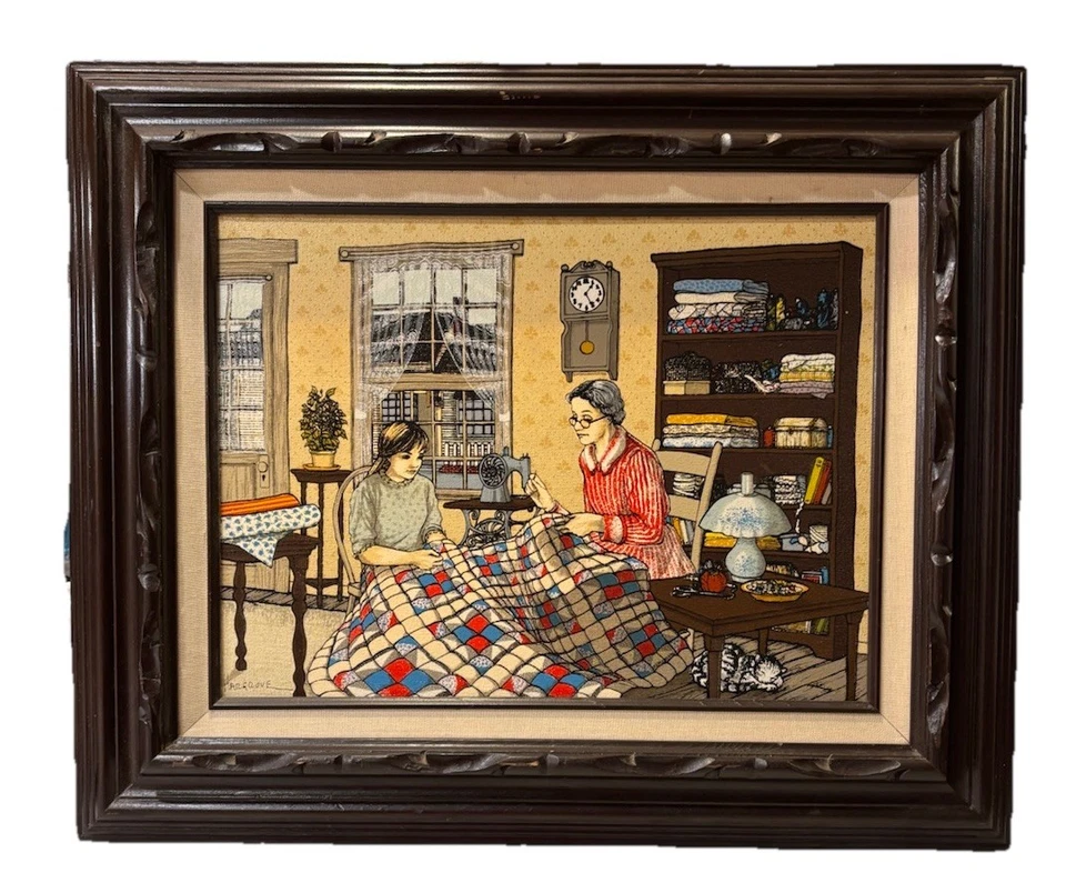 Hargrove Vintage Painting Original Art Oil Canvas. Framed Signed. 16x12 - Image 1 of 2