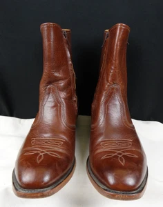 Boulet Herren Leder Western elegante Zehe Größe 10 1/2 Handarbeit - Bild 1 von 17