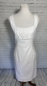 Vestido ceñido al cuerpo blanco con cuello en V Flavio Castellani para mujer pequeño - Imagen 1 de 5