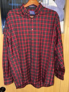 Sir Pendleton Hemd mit Knopfleiste feine Kammgarnwolle authentisch Boyd Tartan Gr. Large - Bild 1 von 4