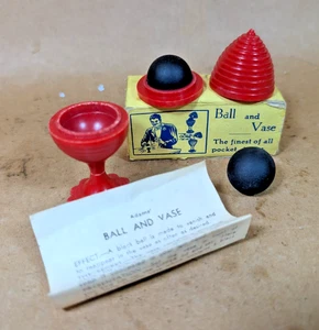 BOLA Y JARRÓN VINTAGE AÑOS 60 MAGIC TRICK ADAMS CAJA E INSTRUCCIONES originales - Imagen 1 de 9