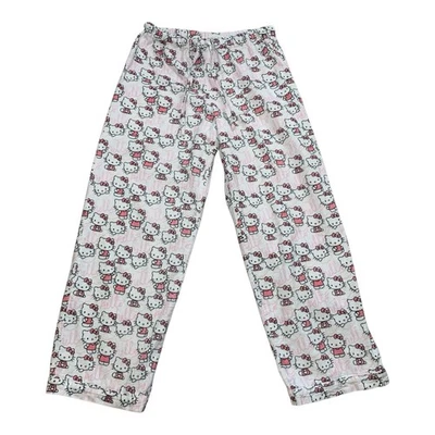 Hello Kitty x Pottery Barn Teen Pajama Pants M Organic Cotton Sanrio 2021 Lounge - Image 1 of 4