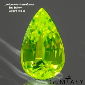 Piedra cortada - LuAG Lutecio Aluminio Granate Amarillo Pera cultivada en laboratorio 8x5mm 1.86ct - Imagen 1 de 5