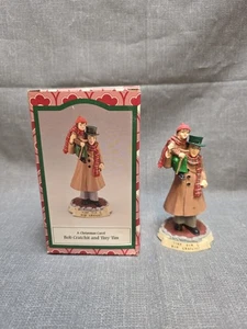 1993 Vintage Novelino A Christmas Carol Dickens Bob Cratchit und Tiny Tim mit Box  - Bild 1 von 9