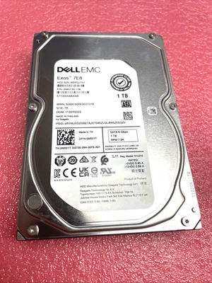 Dell EMC Exos 7E8 1TB ST1000NM004A SATA 6Gb 1 TB / USED /TESTED - Image 1 of 3