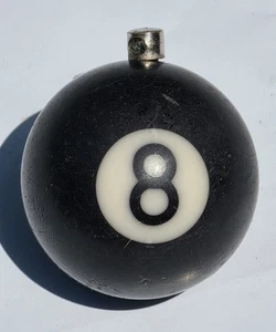 Mini Billiards Pool Ball Keychain #8 Black Solid Ball - Picture 1 of 5