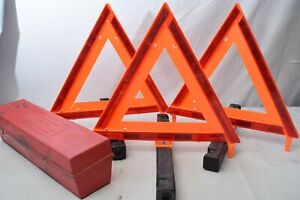 ⛍ Set of 3 Triangle Flare Kit Model 1005 Big Roadside Reflective ⚠ Safety Kit ⛍