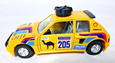 Burago Peugeot 205 Turbo 1/25 - USATA CON DIFETTI - VEDI FOTO - Immagine 1 di 4