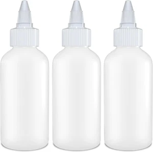 Condiment Squeeze Bottles - 4 OZ Squirt Empty Bottles, Twist Top Cap, Leak Proof - Picture 1 of 12