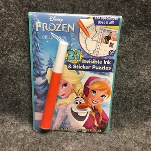Disney Frozen Chilly Fun Invisible Ink & Sticker Puzzles 2-In-1 Activities Book - Imagen 1 de 2
