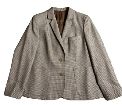 Vintage Moda Loznica Brown Tweed Blazer Jacket Womens Size 42 Yugoslavia 1980s - Image 1 of 4