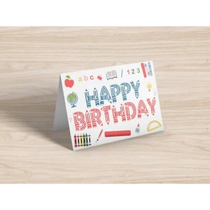 Happy Birthday Card for Teachers | Greeting Card | 7" x 5" Card - Picture 1 of 2