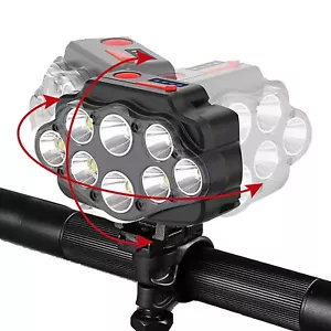 Rechargeable 8-LED Waterproof Bike Headlight Bright Front Light for Bicycle Bike - Picture 1 of 13