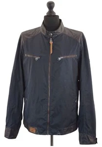 Camel Active Men's Summer Jacket Size 52 L Dark Blue Solid Light Short - Picture 1 of 5