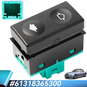61318365300 Front Power Window Switch For BMW E36 318i 318is 325i 328i M3 Z3 - Picture 1 of 8