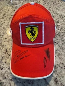 Ferrari F1 Kimi Raikkonen and Felipe Massa Autographed FILA Hat - Picture 1 of 10