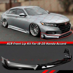 For 2018-20 Honda Accord Lunar Silver Metallic ACR Front Bumper Splitter Lip Kit - Picture 1 of 6