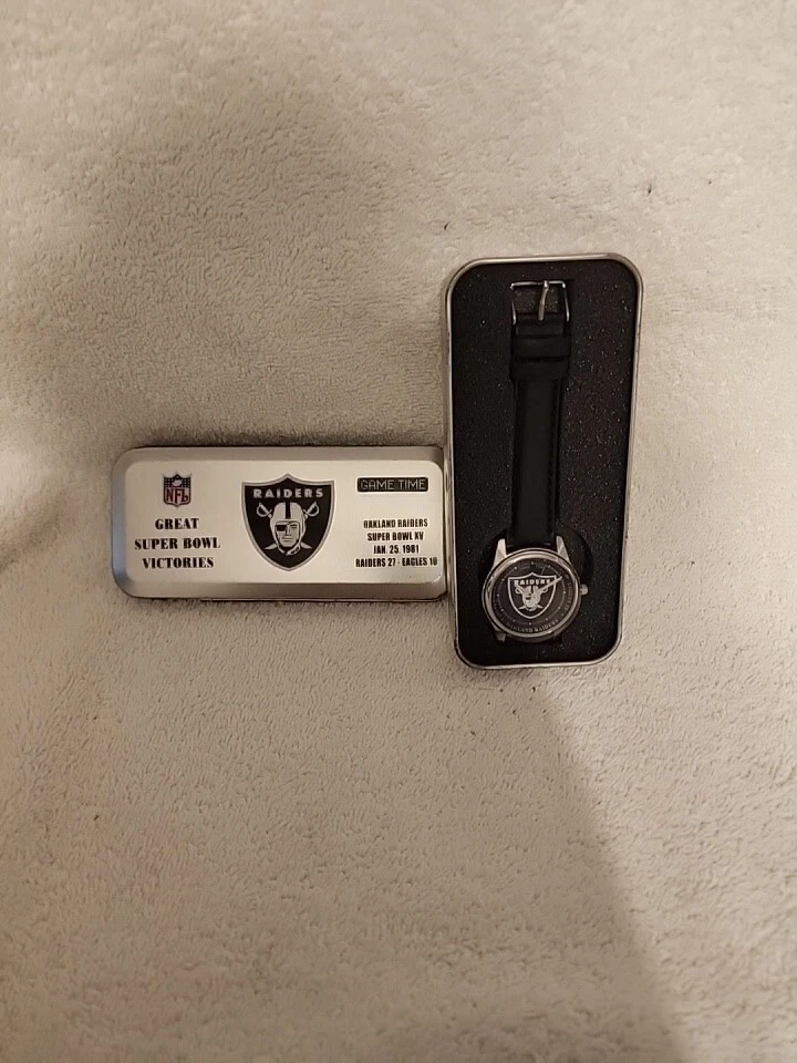 Oakland Raiders Game Time Super Bowl relógio novo - Imagem 1 de 1