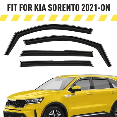 Deflectores de ventana lateral protectores de lluvia para Kia Sorento 2021-2025 Foto 1 de 4