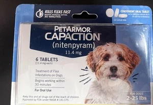 PetArmor Capaction Oral Flea Treatment for Dogs (2-25 lbs) 6 tablets 3103 - Picture 1 of 3