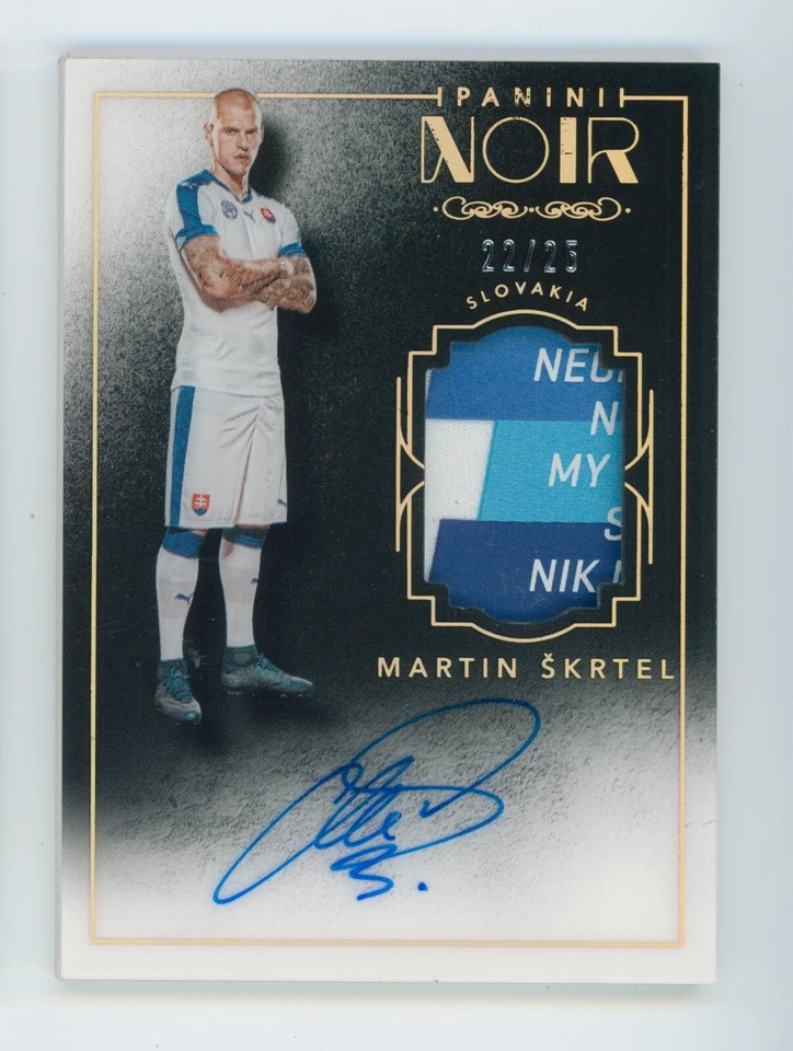 2016-17 Martin Skrtel Panini Noir Slovakia Autographed Jersey Patch Card 22/25 - Image 1 of 3