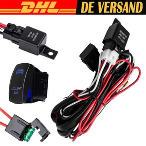12V 500W LED Zusatzscheinwerfer Kabelbaum mit 40A Relais Wippschalter Schalter * - Bild 1 von 12