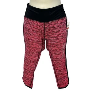 Material Girl Active Flashmode Pattern Capri Legging - Pink Black - size Small - Picture 1 of 5