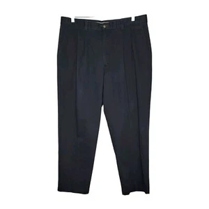 Dockers Black Pants Pleated Front Mens Size 40W 30L Business Casual - Picture 1 of 7