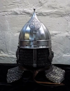 16 Gauge Stahl Mittelalter Osmanisch Islamisch Helm Historisch W Kettenhemd - Bild 1 von 8