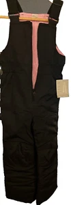 Falls Creek Mädchen Größe 6/6X Schneelatz schwarz gesteppte Hose verstellbarer Riemen NEU $ 35 neu mit Etikett - Bild 1 von 5